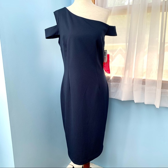 Trina Turk Enchantment One Shoulder Navy Dress - Picture 8 of 10